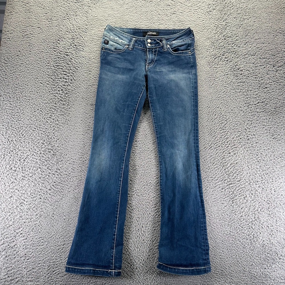 Serfontaine Jeans Women's 27x32 Blue Cotton Denim Bootcut Faded Western Workwear